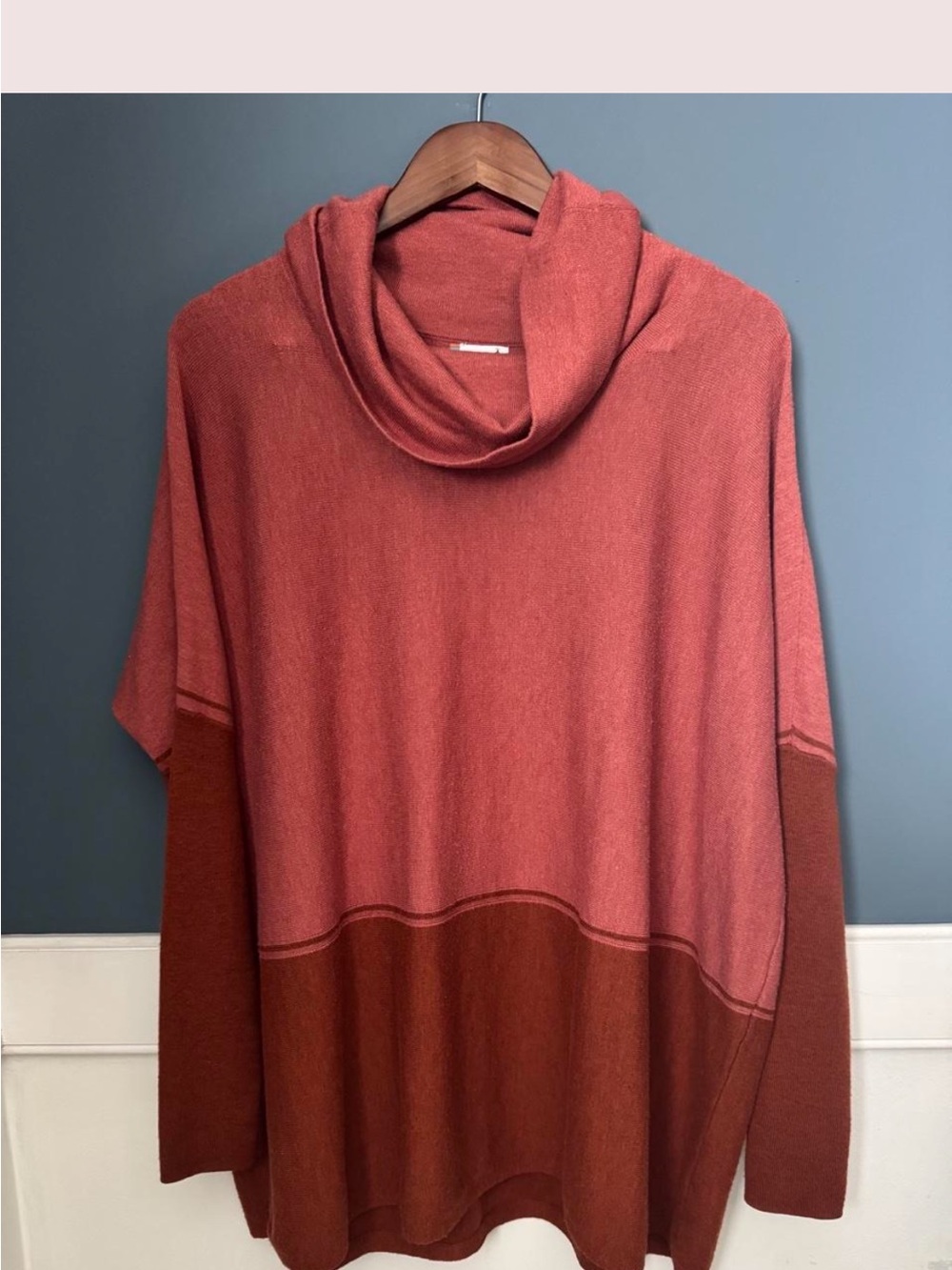 SmartwoolCowl Neck Sweater - Rust/Brick